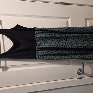 Black and Green Polka Dot Dress